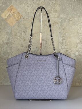 Michael Kors Jet Set Travel LG Chain Shoulder Tote Bag MK Lilac